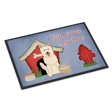 Carolines Treasures Dog House Collection White German Shepherd Indoor or Outdoor Mat, 24 x 0.25 x 36 in. CA65488